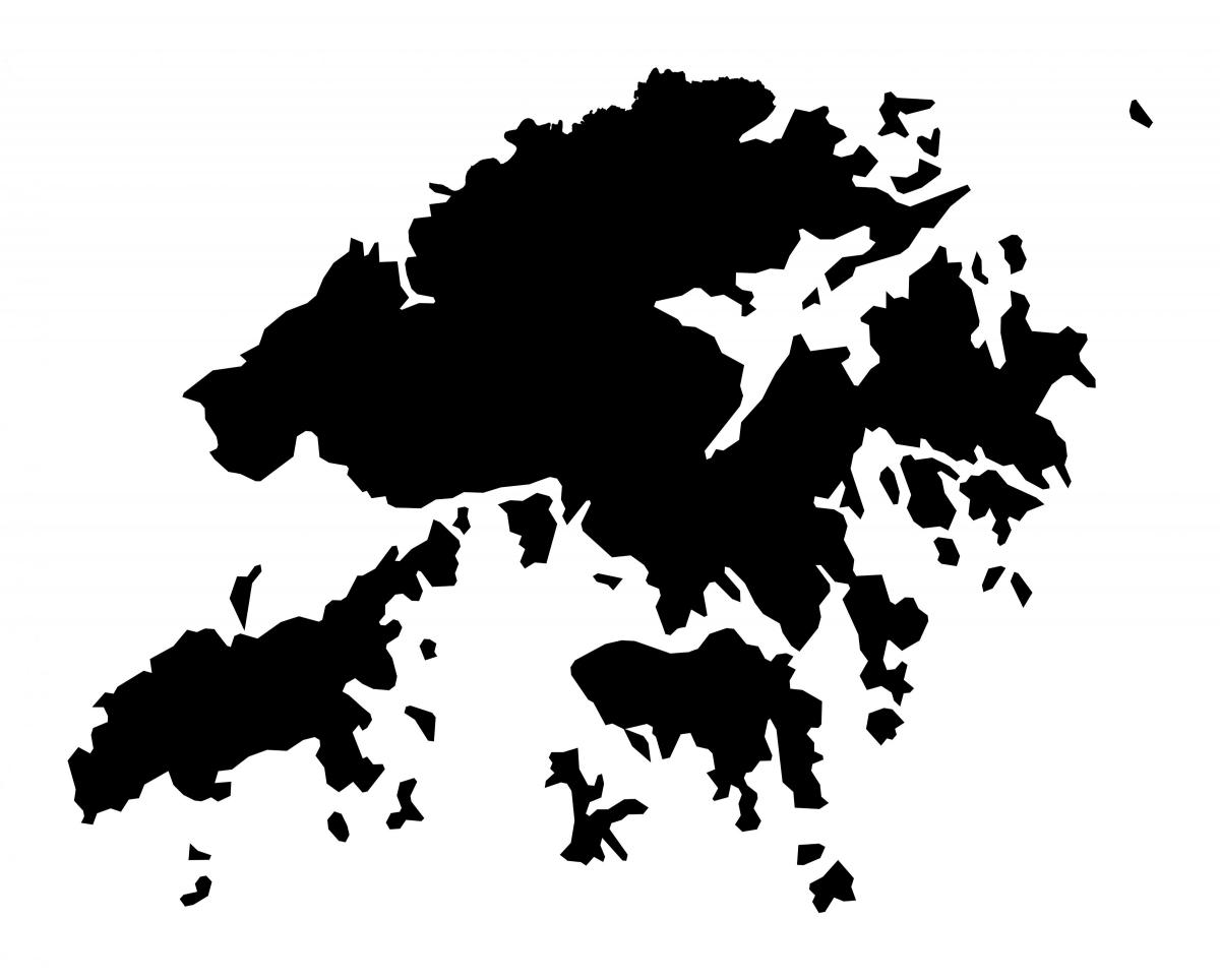 карта Гонконга вектор