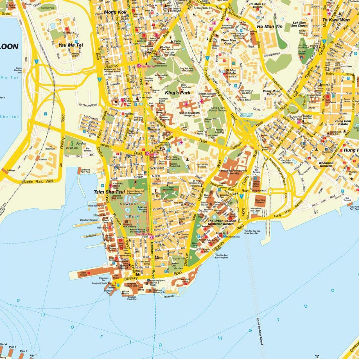 карта улиц Гонконга