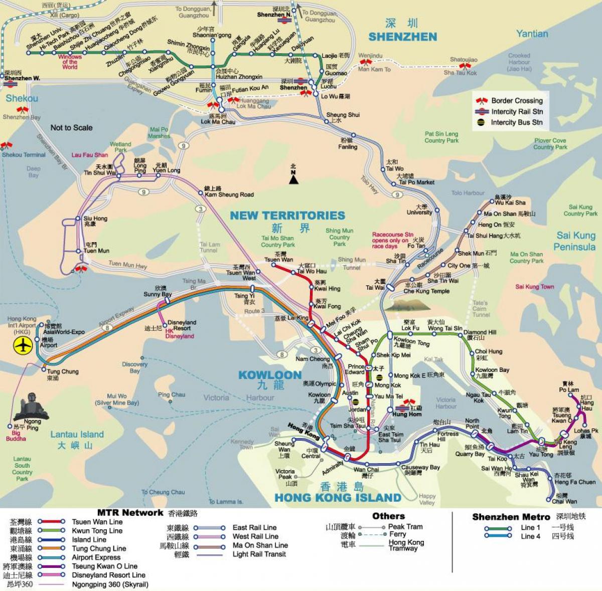 Карты метро Гонконга