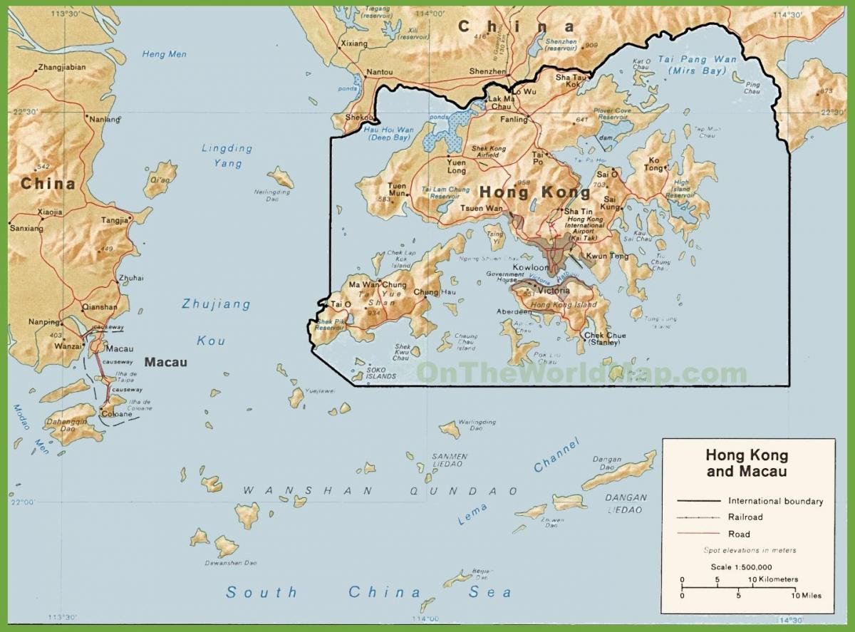 политическая карта Гонконга