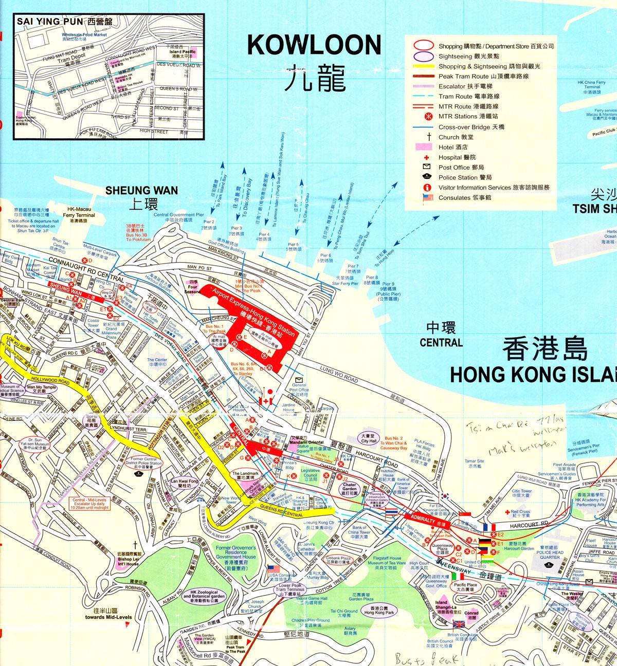 порт Гонконг карте