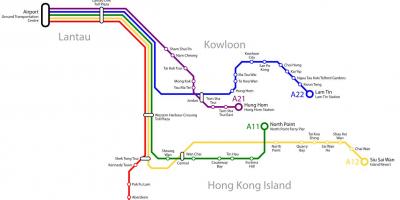 Гонконг карта автобусных маршрутов