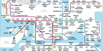 Метро Гонконга на карте