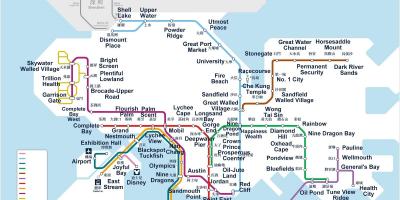 Карта метро Гонконга