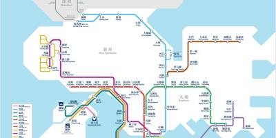 Гонконг карта метро Гонконга