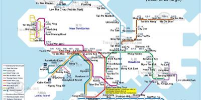 Схема метро Гонконга