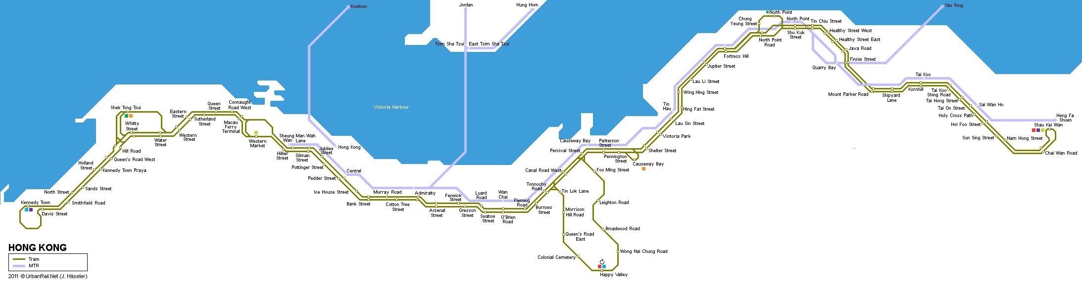 Гонконгское метро схема