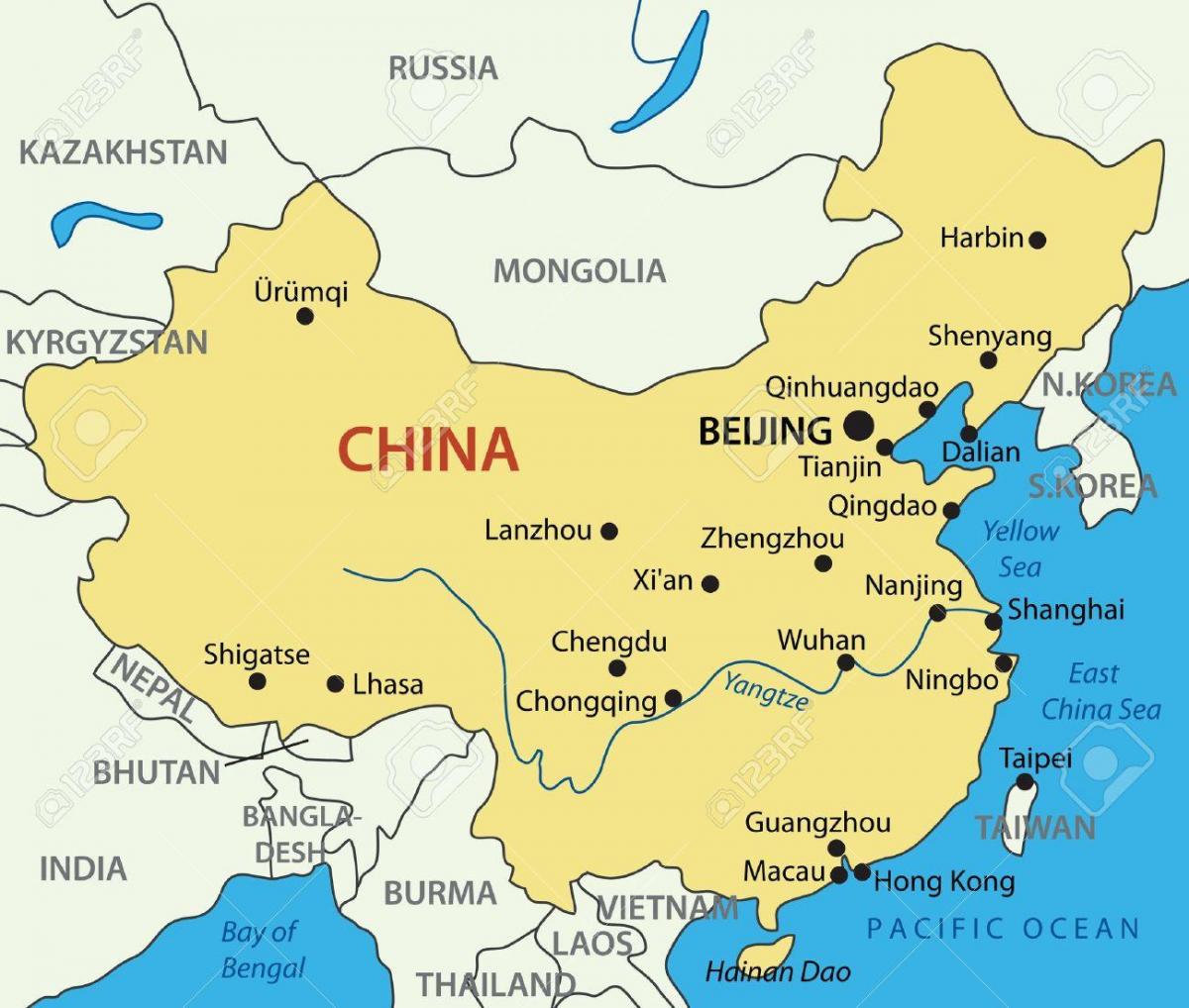 карта Тайваня и Гонконга
