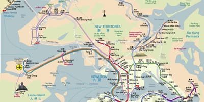Карта Гонконга транзит