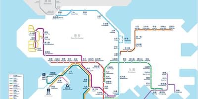 Гонконг карта метро Гонконга