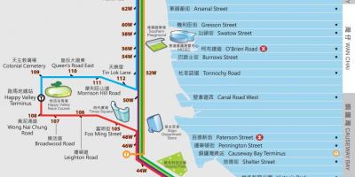 Гонконг Динь Динь карте трамвай